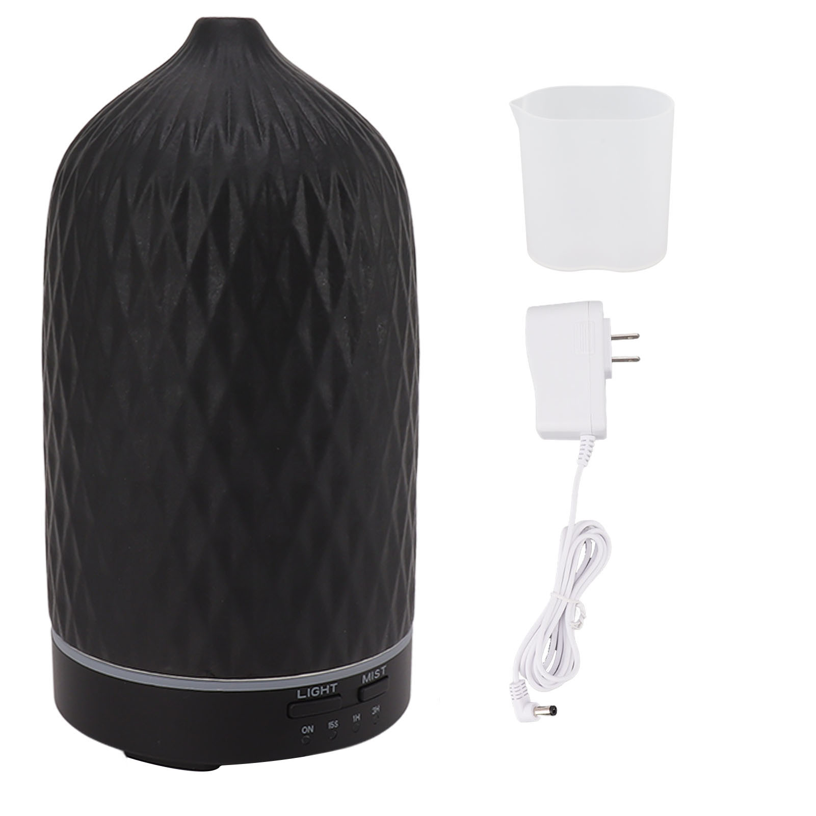 Ultraschall-keramik-diffusor Für Ätherische Öle, Schwarz – Luftbefeuchter Mit 7 Led-leuchten Und Us-stecker, 110–240 V