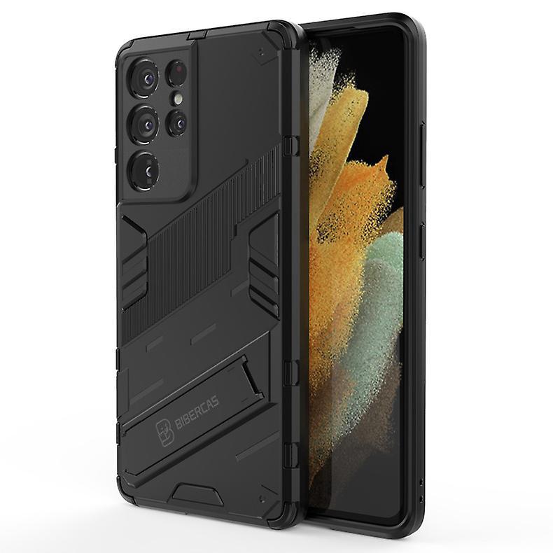 Schwarze Samsung Galaxy S22 Plus 5g Hülle, 360°-rundumschutz, Stoßfeste Hülle Nach Militärstandard Mit Integriertem Ständer