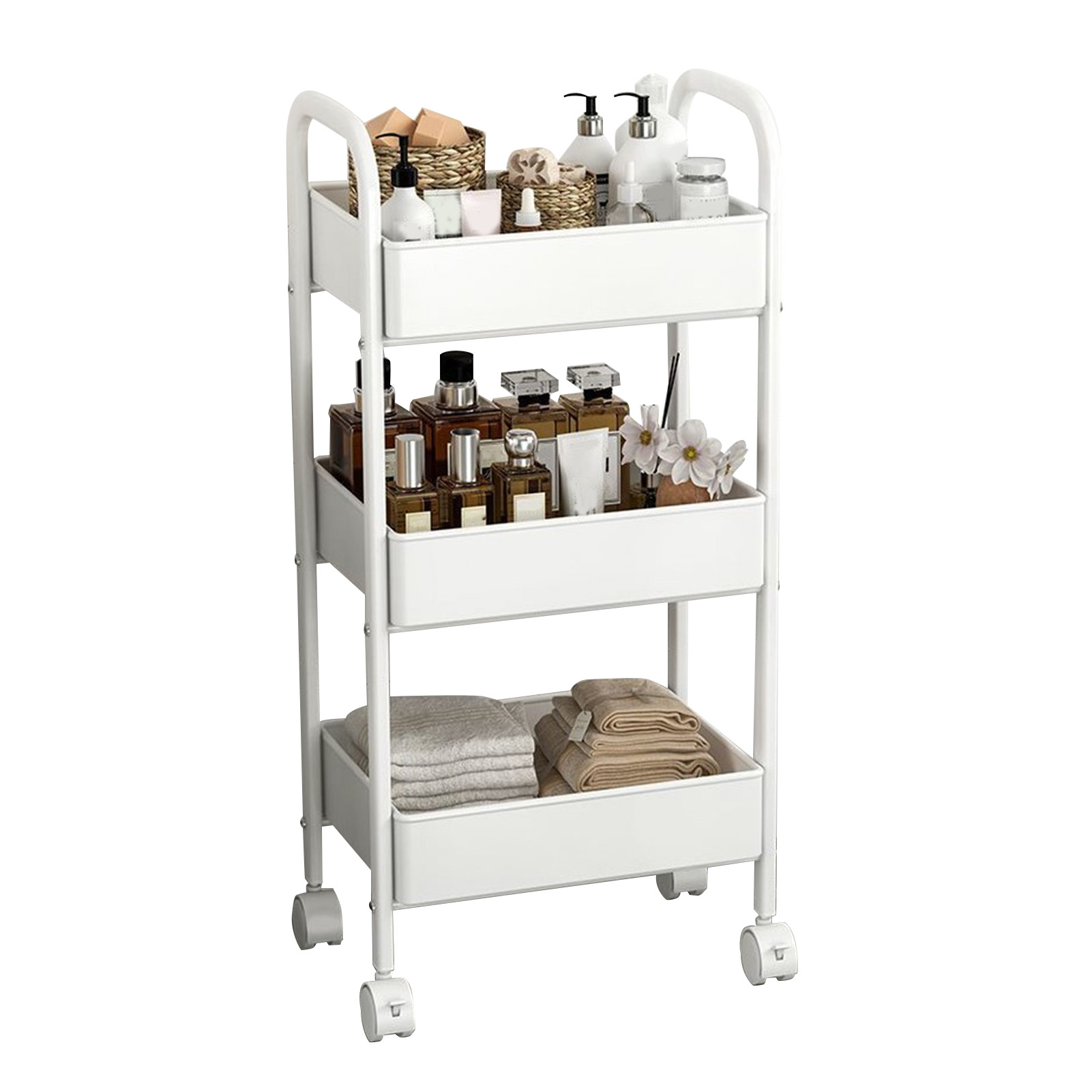 Multifunktionaler, Dreistöckiger Rollwagen Für Küche, Büro, Schlafzimmer, Studentenwohnheim