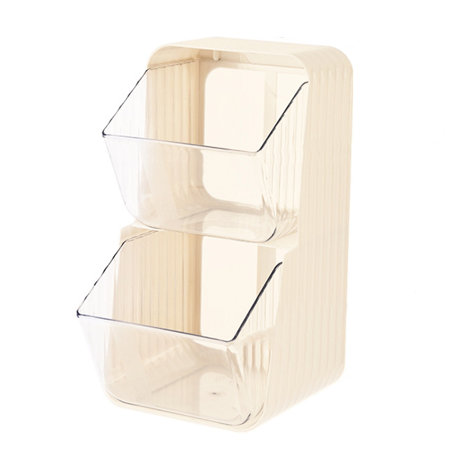 Doppelstöckiger, Stapelbarer Wand-teebeutelhalter (2 L), Transparent, Zur Aufbewahrung Von Kosmetikartikeln, Spielzeug, Cremes, Weiß