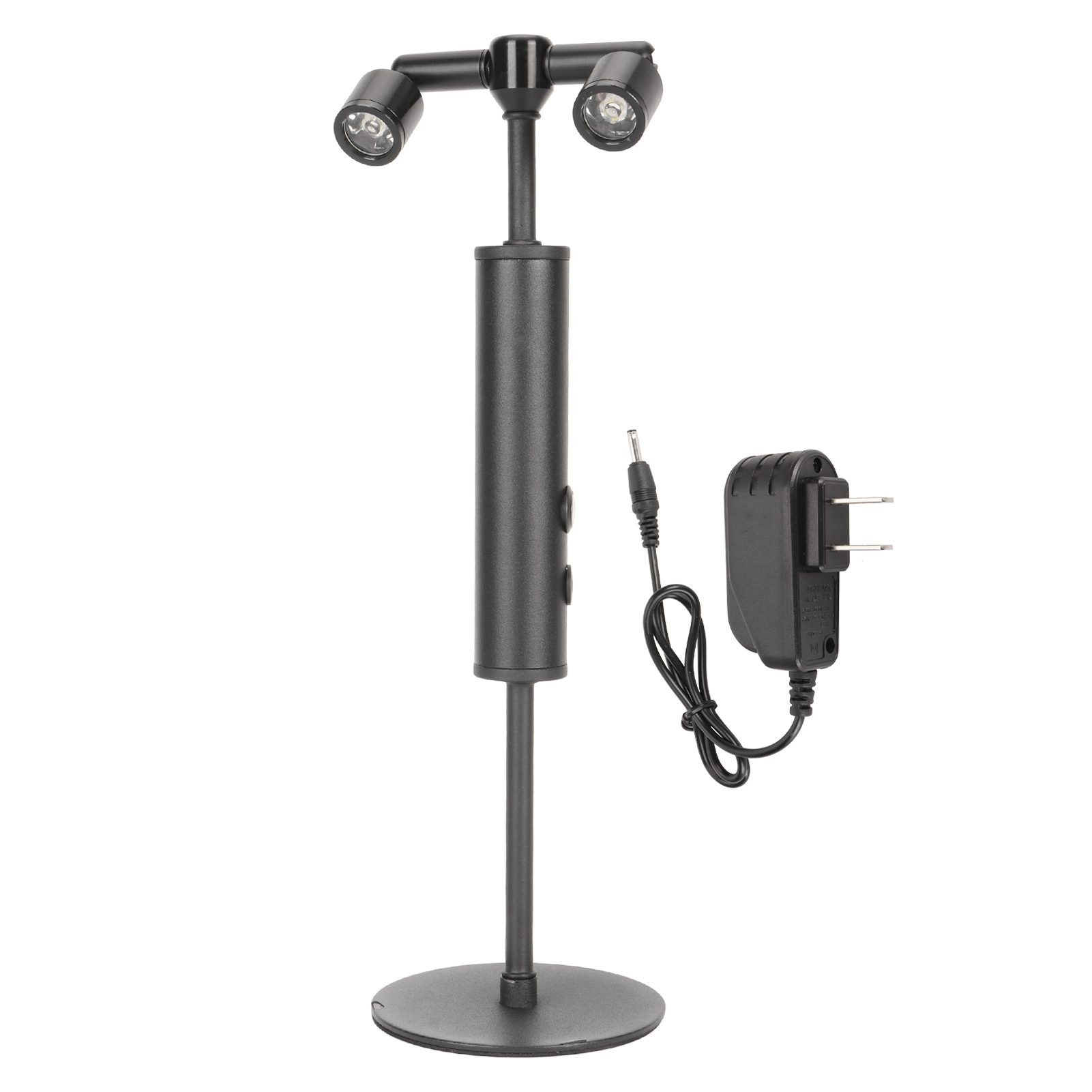 Hoher Led-tischstrahler Mit Doppelkopf, Weißes Licht, Touch-bedienung, Augenschutz, Dekorative Leselampe, 120-v-us-stecker