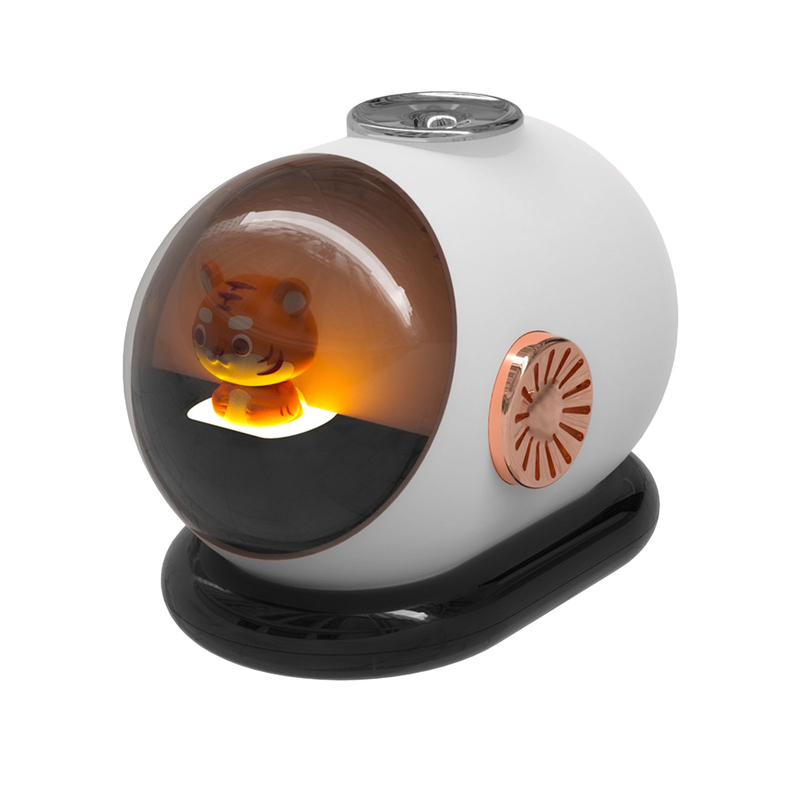 Wiederaufladbarer Usb-luftbefeuchter (280 Ml) – Mini-diffusor Für Büro Und Schlafzimmer – Abschaltautomatik – Weiß