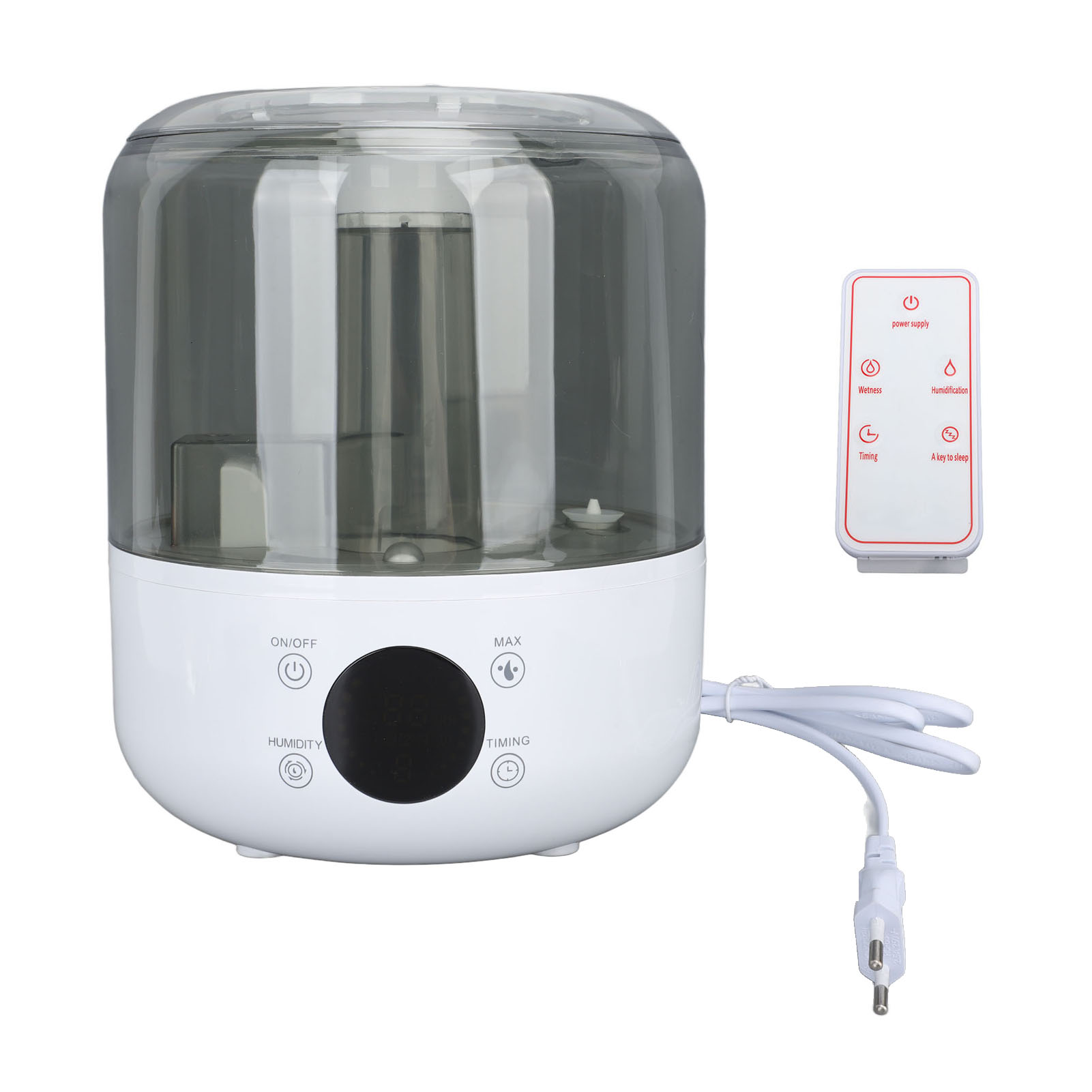 Leiser Ultraschall-luftbefeuchter, 3 Liter Fassungsvermögen, Zweifach Einstellbare Nebelstufen, Für Büro Und Schlafzimmer, Eu-stecker 110–220 V, Weiß