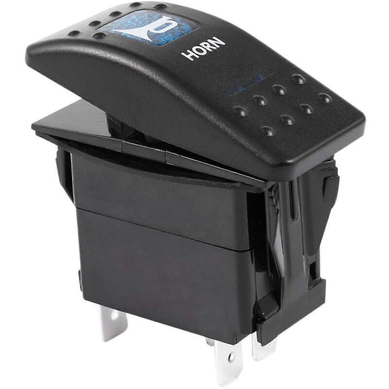 Led-wippschalter Mit Blauem Hupenmuster, 12 V/20 A, 24 V/10 A