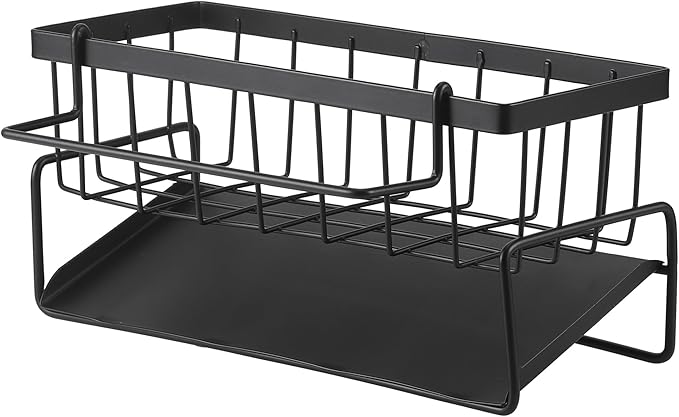 Spülbecken-schwammhalter, Spülbecken-organizer Aus Edelstahl, Aufbewahrung Mit Automatischer Abtropfschale Und Handtuchhalter, Spülbecken-organizer Für Küche Und Bad