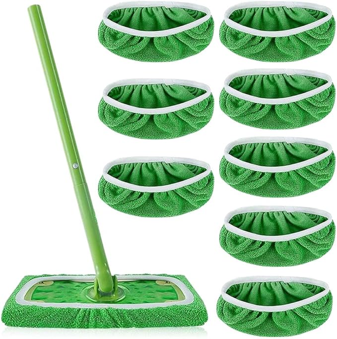 Wiederverwendbare Tücher, Wiederverwendbare Wischtücher, 8-teiliges Nachfüllset Für Dampfmopps, Mikrofaser-wischmopppads Zum Reinigen Und Schrubben Von Trockenen Oder Nassen Böden