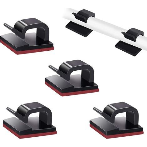 50er-pack Selbstklebende Kabelmanagement-clips Für Fernseher, Pc, Laptop, Büro, Zuhause, Schwarz