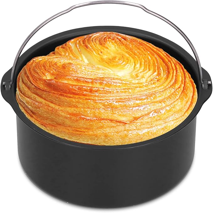 Kuchenform, 18 Cm Antihaft-backblech Für Heißluftfritteuse, Kuchenform, Friteusenzubehör, Brotbackkorb, Pizzaplatte, Pizzagrilltopf, Kuchenmatte, Tablett