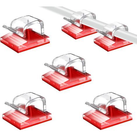 50er-pack Selbstklebende Kabelmanagement-clips Für Fernseher, Pc, Laptop, Büro, Zuhause – Transparent