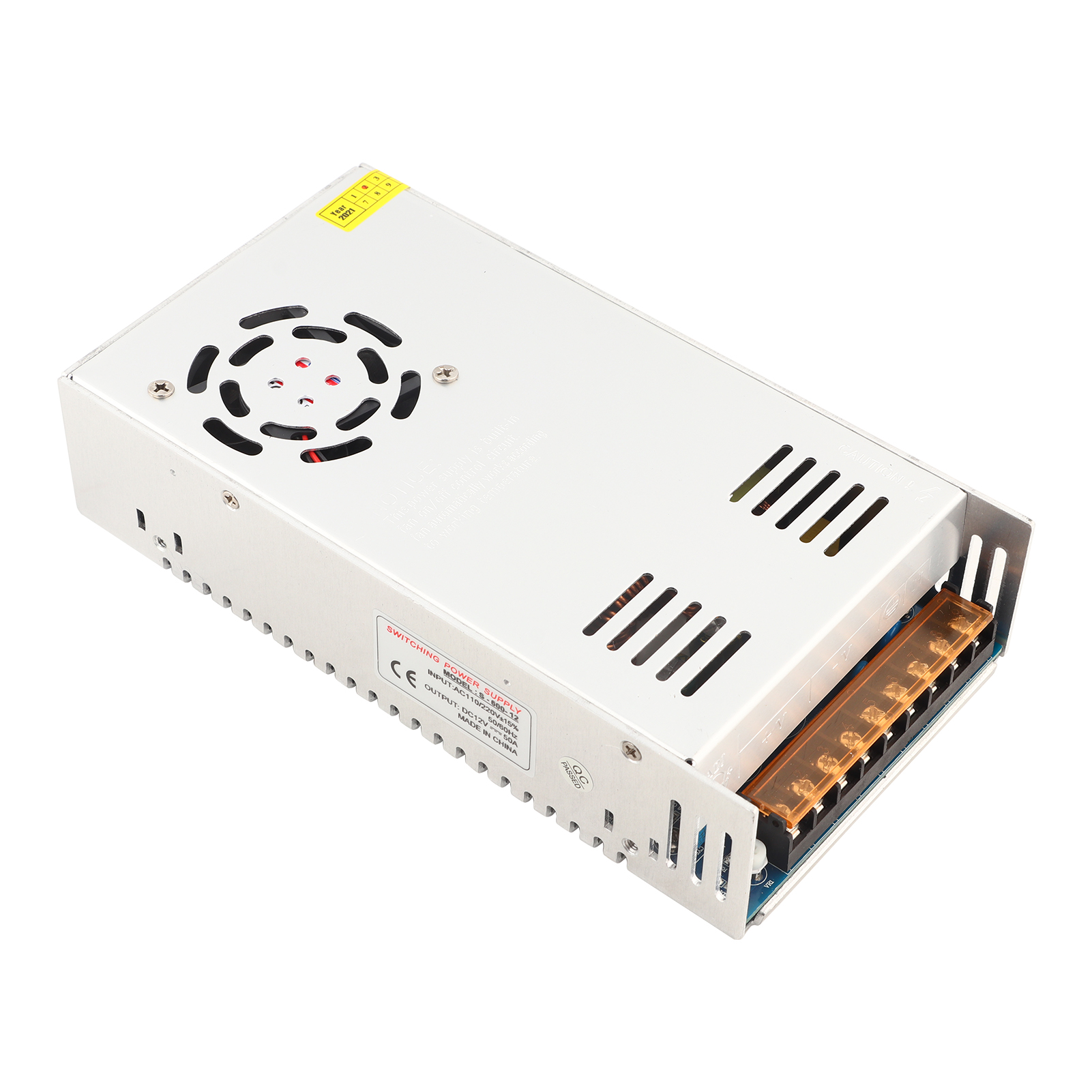 Cryfokt Langlebiges 12-v-gleichstrom-netzteil Mit Kurzschlussschutz, Geeignet Für Videoüberwachung Und It-technik (s-600-12 (12 V/50 A/600 W) Ac 110/220 V ±