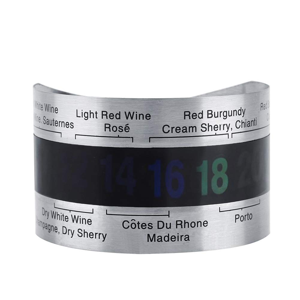 Weintemperatur, Edelstahl-weinthermometer Mit Lcd-anzeige Für Flaschen, Bier Und Rotweine, Armband-temperatursensor.