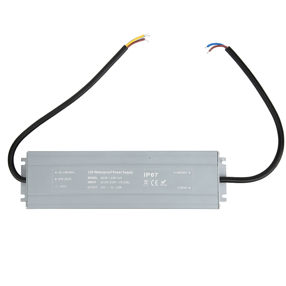 120-w-led-treiber, Wasserdichtes Led-netzteil Mit Ip67-wasserdichtem Netzschalter, Led-adapter, 100–240 V Ac Auf 24 V Dc Niederspannungstransformator Für Led-leuchten