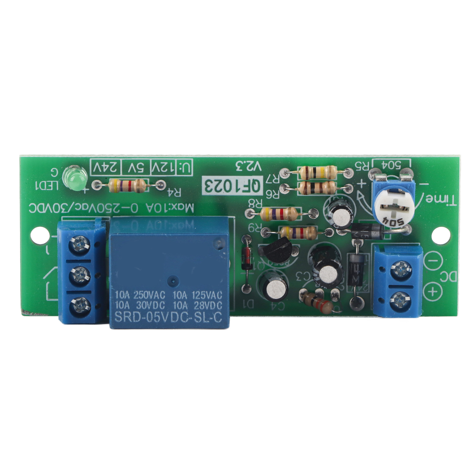 Zeitverzögerungsrelaismodul Für Elektronische Geräte, Verzögerungszeit 0 Bis 10 Minuten, Gute Kontaktleistung Zur Schaltungssynchronisation, 2,5-zoll-montagebohrung