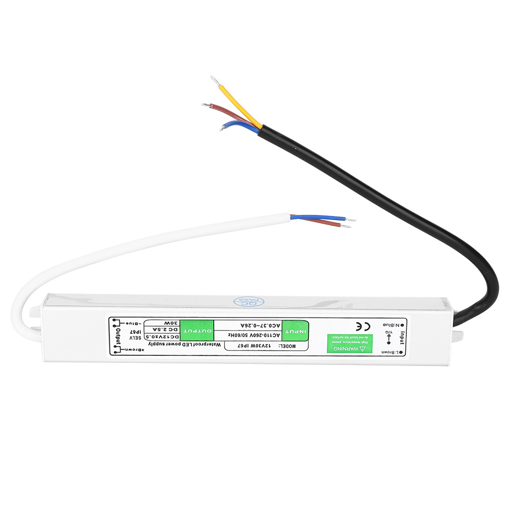 Yinhing 30w Netzteil, 12v Led-treiber Mit Kurzschlussschutz, Hocheffizienzschalter Für Den Außenbereich Für Led-beleuchtungsautomatisierungsgeräte.