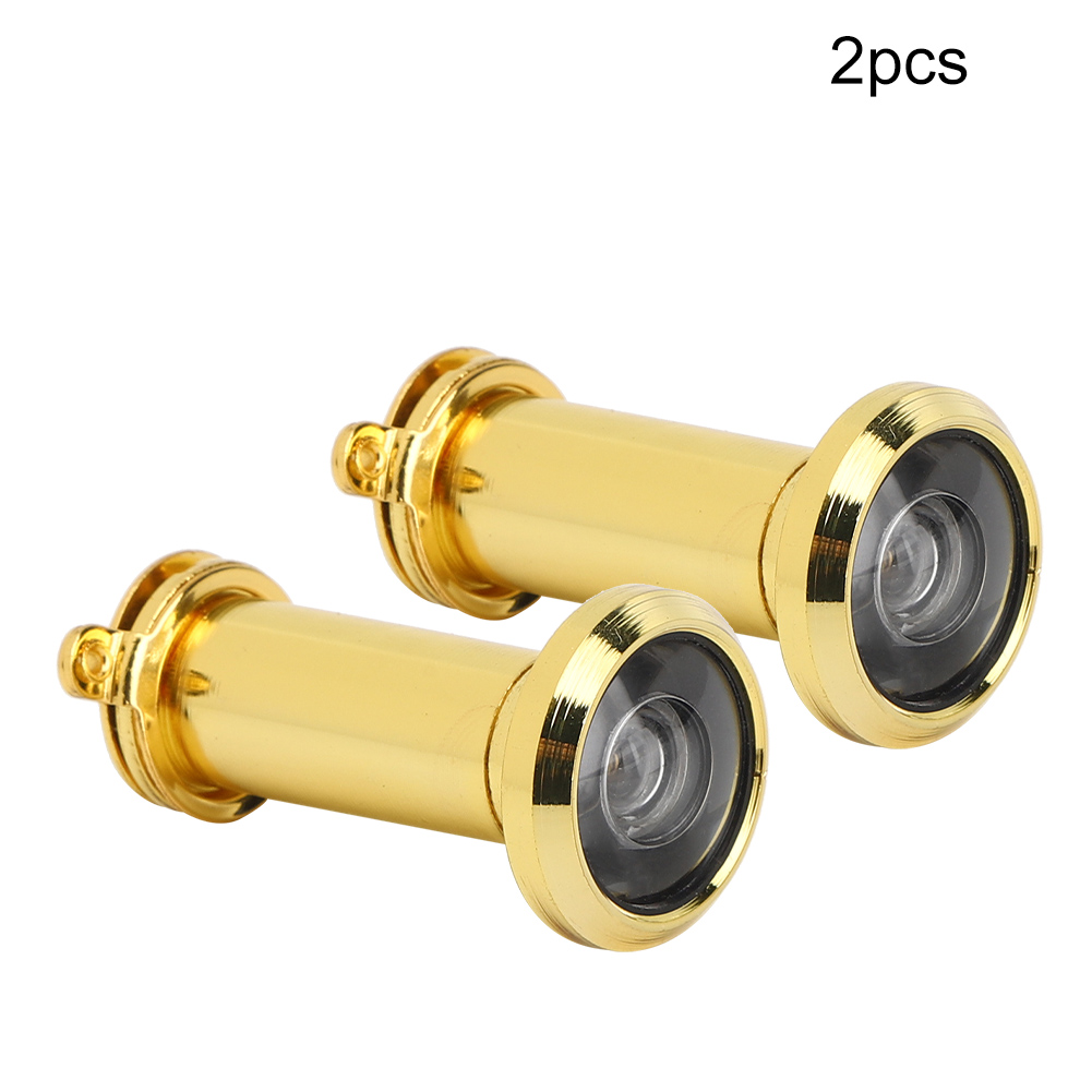 Topincn 220 Grad Sichtwinkel Für Türen Mit Rückabdeckung, Zinklegierung, Türspion Für Zuhause, Haussicherheit, 2 Stück (single Gold 14, Öffnung).