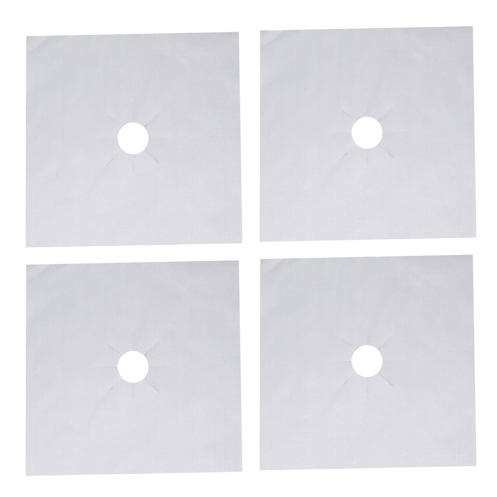 4 Stück Antihaft-gasherdschutz, Ptfe-beschichtete, Temperaturbeständige Schutzmatte, Wiederverwendbare Gasherd-reinigungsmatte Für (2-silber).