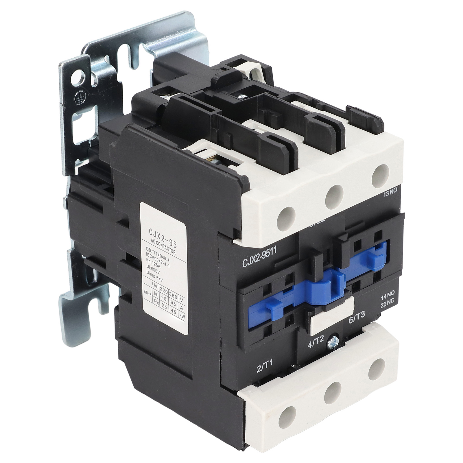 Elektrischer Schütz, Einfache Installation, Flammhemmend, Silberlegierungskontakt, 50 Hz, 220 V, Schütz Für Stromversorgungsanwendungen