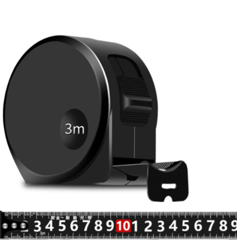3 Meter 16 Mm Selbstsicherndes Maßband Aus Schwarzem Und Goldfarbenem Stahl