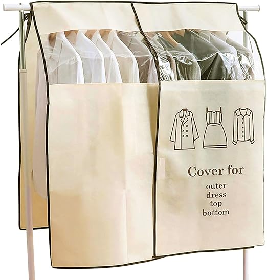 1 Stück Staubschutzhülle Für Kleidersäcke, 90 × 110 Cm, Beige, Zum Schutz Vor Staub.