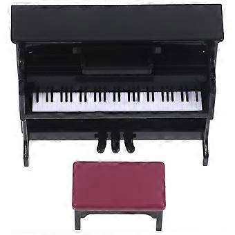 Set Miniatur-klavier Mit Hocker, Noten, Mini-instrumentenmodell, Puppenhausdekoration