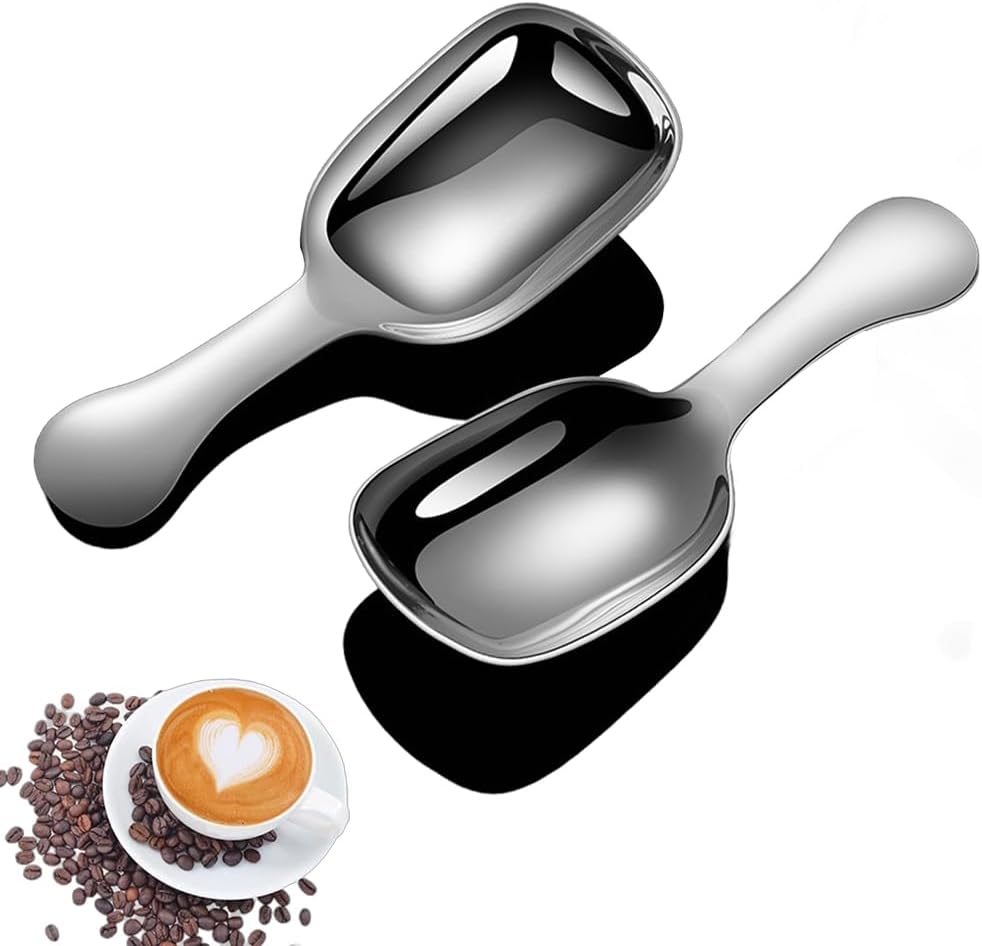 Set Mit 2 Messlöffeln, Kaffeelöffeln, Edelstahl-teelöffeln Mit Kurzem Griff, Für Kaffee, Tee, Zucker Oder Mehl, 20 Ml