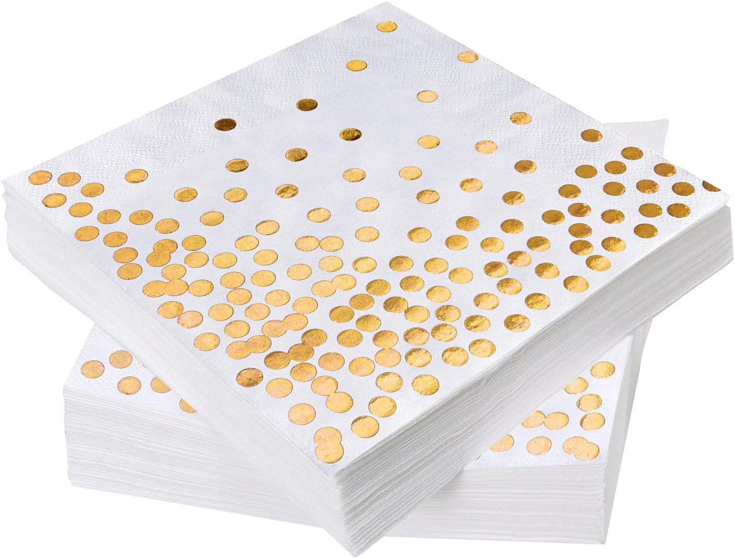 Goldene Tischservietten, 60 Stück, 2-lagig, Cocktailservietten, 33 X 33 Cm