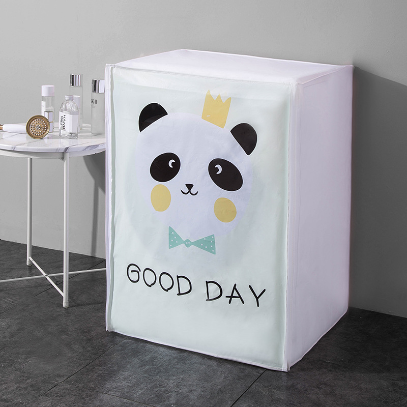 Trocknerabdeckung Mit Grünem Panda-motiv, Wasserdichte Waschmaschinenabdeckung, Peva-dichtung