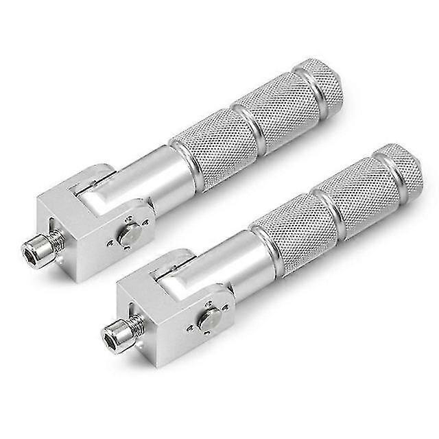 1 Paar Motorradpedale, Fußrasten, 8 Mm, Universell, Klappbar, Für Roller Und Motorräder – Silber