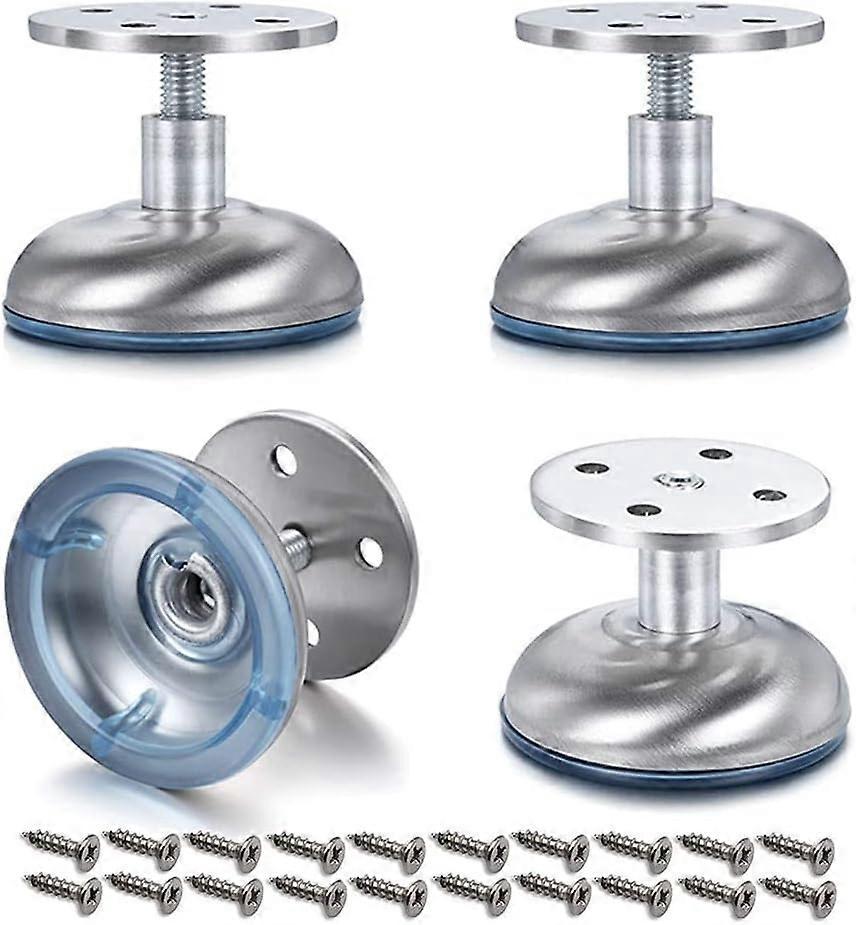 Höhenverstellbare Schrankfüße, 4-teiliges Set Aus Edelstahl-möbelfüßen, Edelstahl-schrankfüßen, Metall-sofafüßen, Badezimmerfüßen (c-3,8 X 6, Silber)