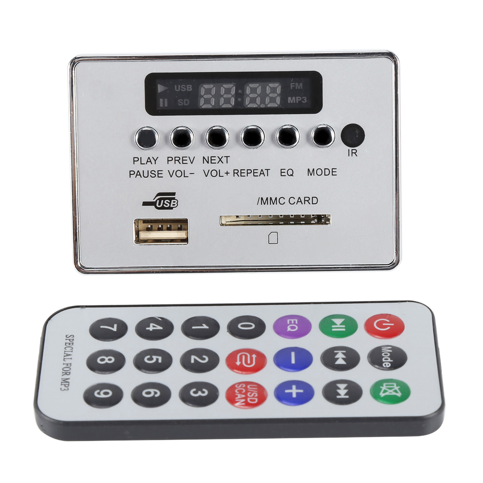 Bluetooth-mp3-audiomodul Mit Fm-radio, Usb-player Und Integriertem Speicher (silber)