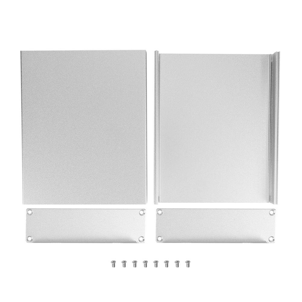 Schutzgehäuse Aus Aluminium Für Leiterplatten, 33 X 114 X 140 Mm – Wärmeableitung, Oberfläche In Satinsilber
