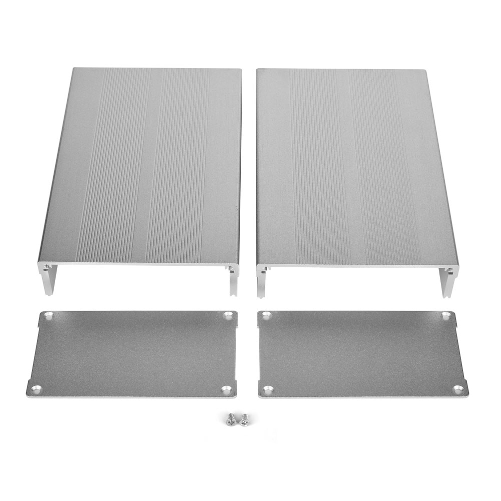 Silbernes Schutzgehäuse 55x106x160mm Für Elektronische Schaltungen