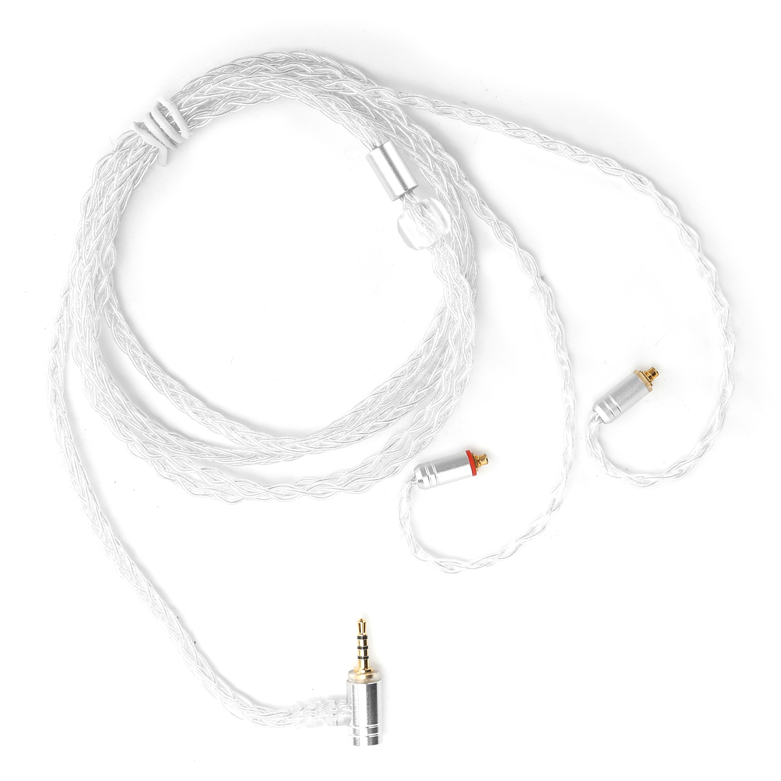 2,5-mm-symmetrisches Audiokabel Mmcx Silber 25 Ofc-adern Für Shure Se215 Und Kompatible Kopfhörer
