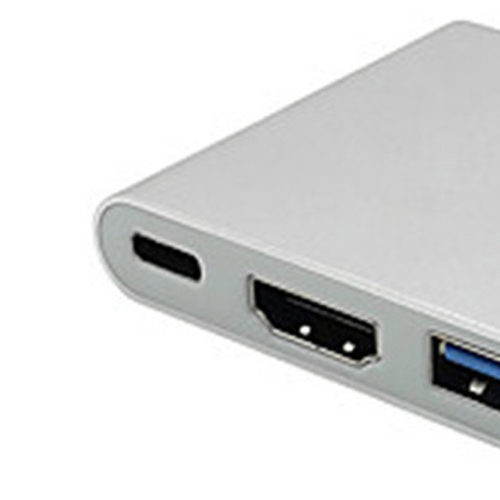 Tragbare 3-in-1 Usb-c-dockingstation, 5 Gbit/s, Multifunktional Für Büro Und Zuhause, Silberfarben