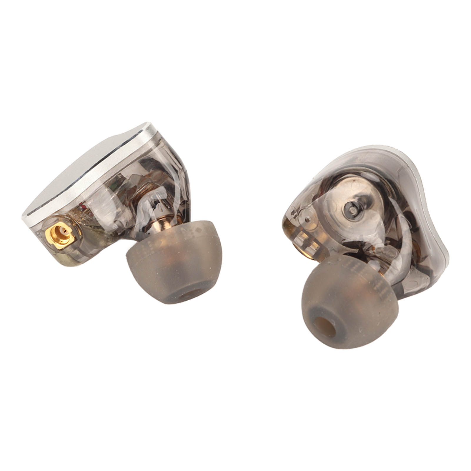 Mmcx 10-mm-diy-dynamic-duct-ohrhörer, Ausgewogener Hifi-klang Mit Drei Frequenzen, Abnehmbarer Metallstecker, Kompatibel Mit Se215 Und Se315, Silber
