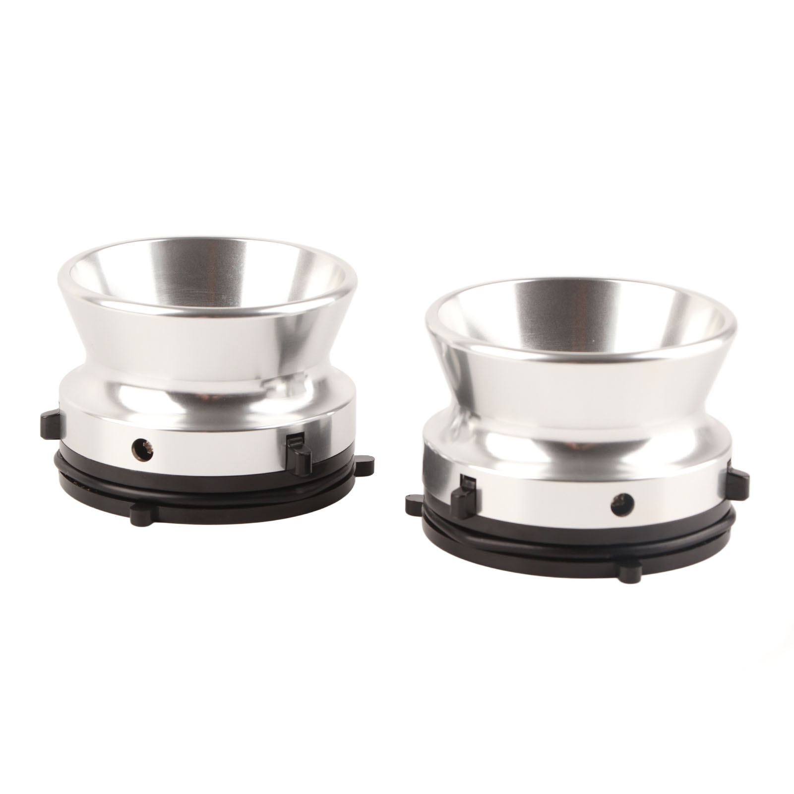 Paar Adapter Für Studer Revox Akai Teac Plattenspieler, 10-zoll-nab-nabe Aus Professionell Polierter Silberner Aluminiumlegierung