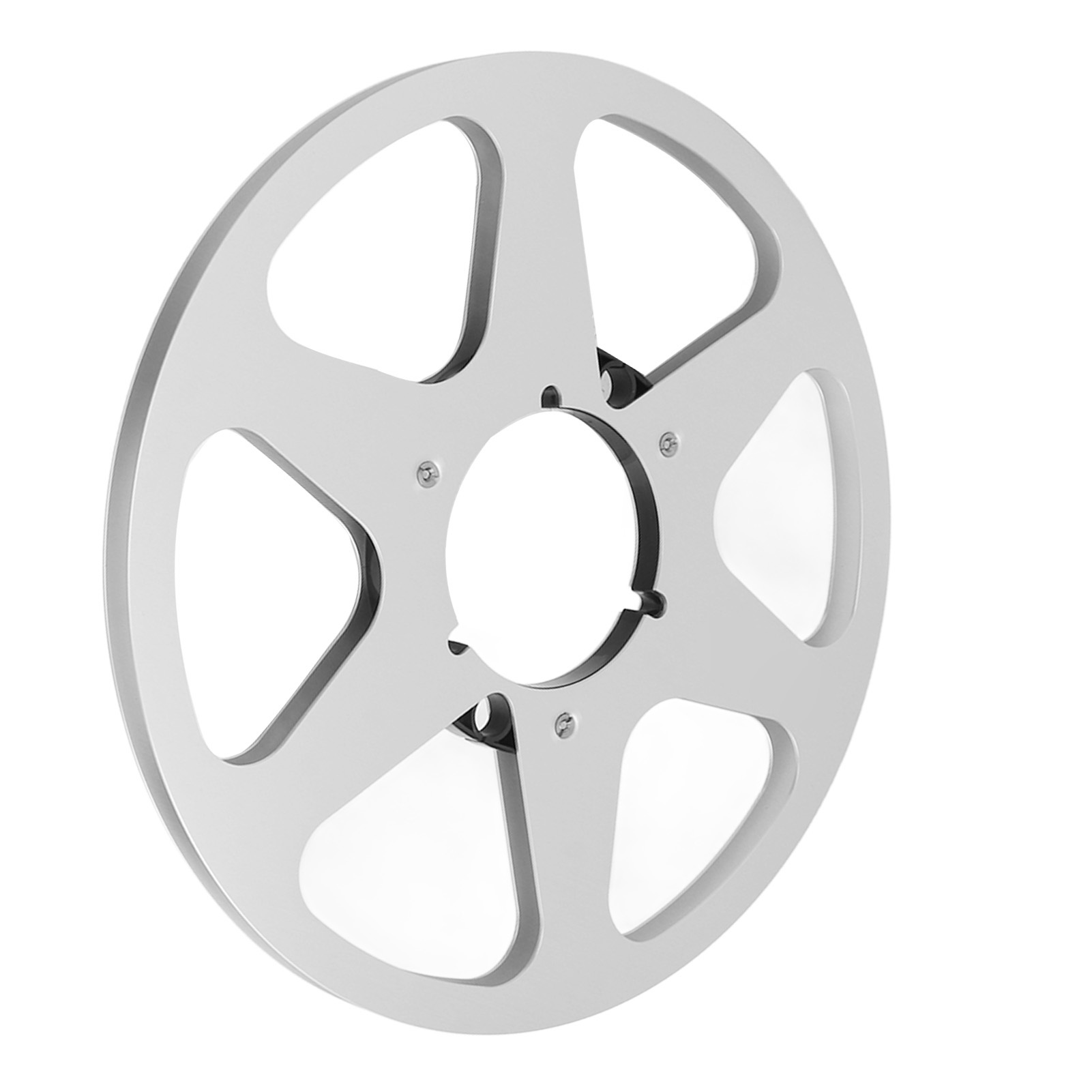 Leere 10-zoll-aluminiumspule Für 1/4"-band – 6 Löcher, Silberne Aufbewahrungsspule Für Aufnahmegeräte