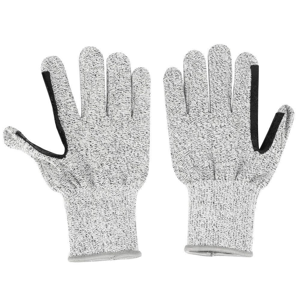 Schnittfeste Schutzhandschuhe Der Schutzklasse 5 (hppe) Mit Silikagelbeschichtung, 13-fach, Meliertes Grau