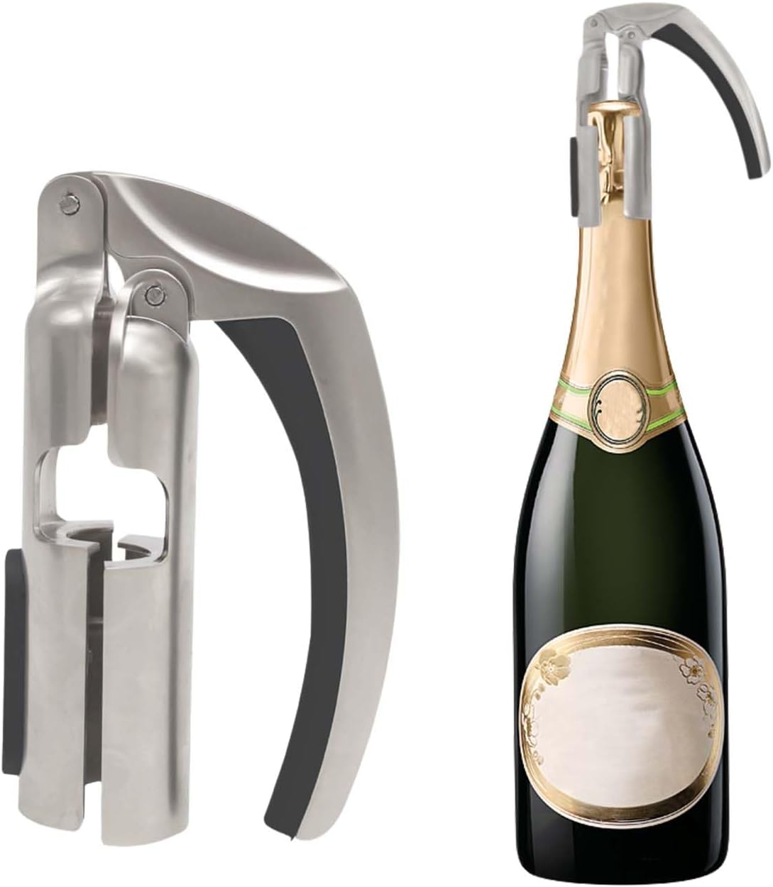 Champagnerflaschenöffner. Ideal Für Familienfeiern, Bars Und Weinproben. Hergestellt Aus Robuster, Silberfarbener Aluminiumlegierung.