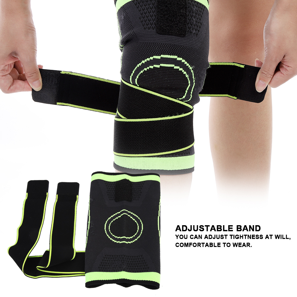 Verstellbare Sport-kniebandage Für Indoor- Und Outdoor-aktivitäten – Grüner Schutz