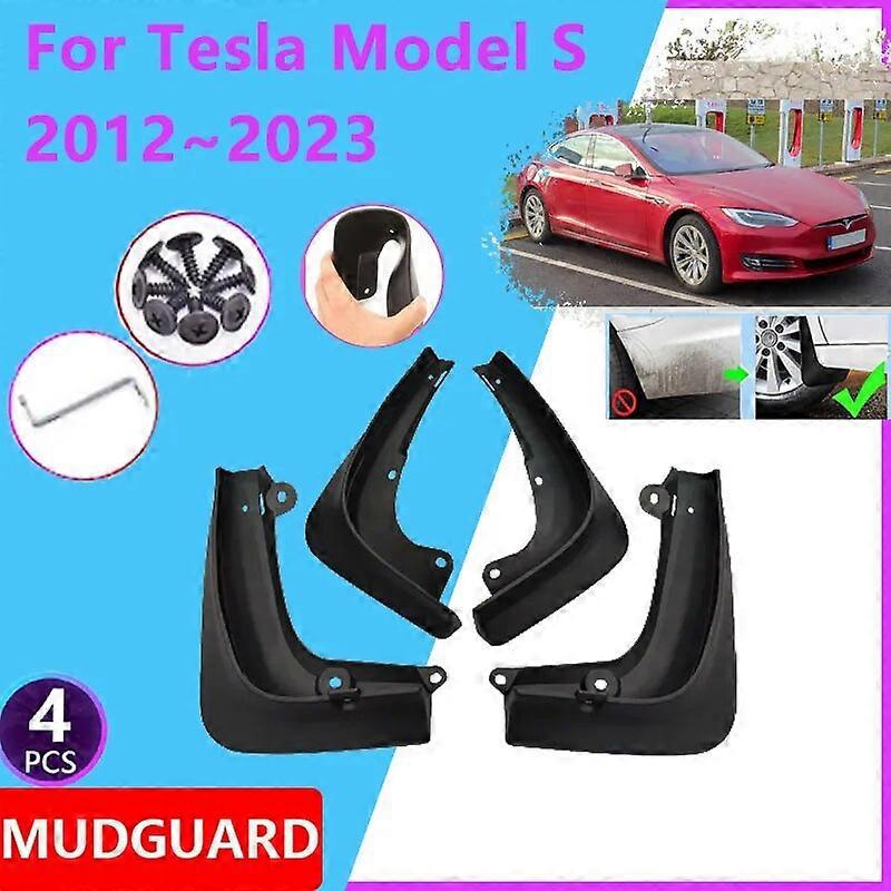 Für Tesla Model S 2012–2023 2013 2014 2016 2020 Auto Kotflügel Vorne Hinten Schmutzfänger Schmutzfänger Schutzklappe Spritzschutz Autozubehör--
