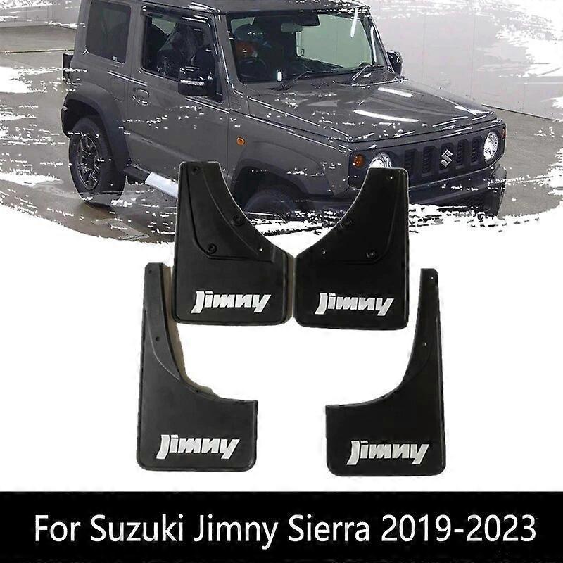 4-teiliger Kotflügel Für Suzuki Jimny Sierra Jb64w Jb74w (2019–2023) – Vorder- Und Hinterradkotflügel, Schmutzfänger, Spritzschutz, Zubehör – Mit Logo