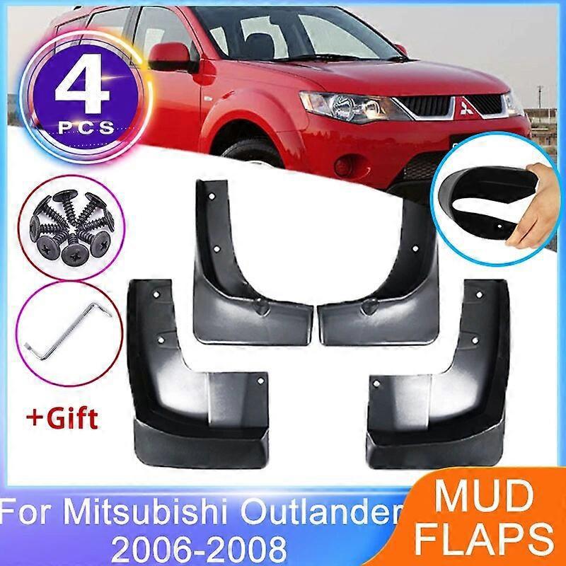 4x Schmutzfänger Für Mitsubishi Outlander Cw Zg Zh Mk2 2006 2007 2008, Kotflügel Vorne Und Hinten, Spritzschutz, Radschutz
