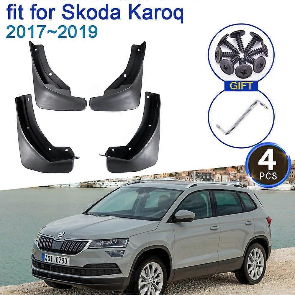 Schmutzfänger Für Skoda Karoq 2017 2018 2019, 4x Schmutzfänger, Kotflügel-styling-zubehör, Neue Verbesserte Schmutzfänger-klappen, Spritzschutz