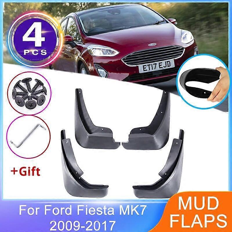 4-teiliges Set Für Ford Fiesta 7 Mk7 20092017, Vordere Und Hintere Schrägheck-schmutzfänger, Kotflügel, Radlaufschutz, Spritzschutz, Schmutzfänger, Autozubehör