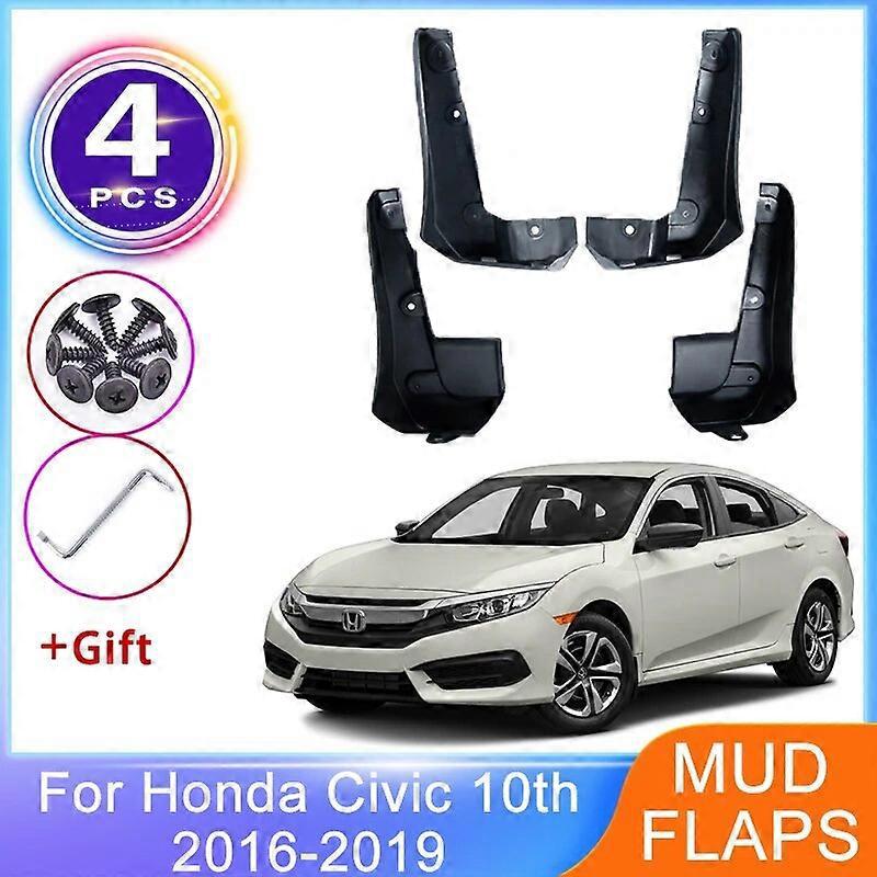 4x Schmutzfänger Für Honda Civic 10. Generation Fc Fk 20162019, Vorne Und Hinten, Spritzschutz, Kotflügelschutz, Radlaufschutz