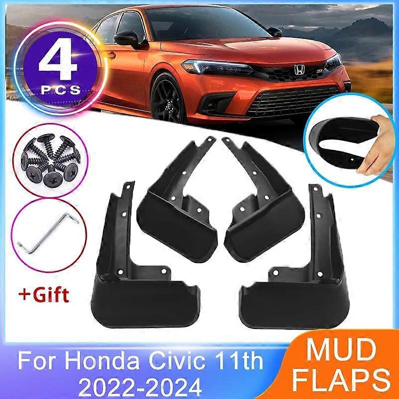 Schmutzfänger Vorne Und Hinten Für Honda Civic Fe Fl 11. Generation 2022 2023 2024 Schmutzfänger Radschutz Schmutzfänger Spritzschutz Autozubehör--