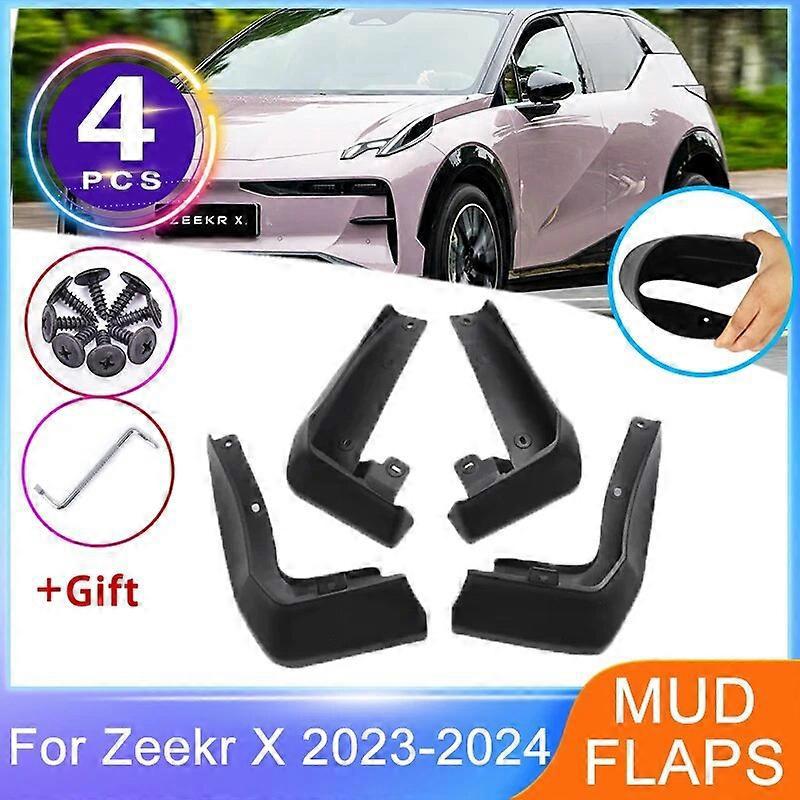 4-teiliges Set Kotflügel Für Zeekr X 2023 2024, Vorne Und Hinten, Radschutz, Neue Verbesserung, Spritzschutz, Schmutzfänger, Autozubehör