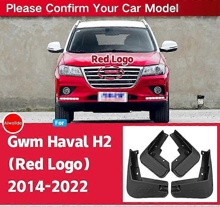 Schmutzfänger Für Great Wall Haval H2 (2014–2022), Modelljahr 2019, Spritzschutz, Schmutzfänger Vorne Und Hinten, Kotflügel, Auto-außenzubehör – H2-logo In Rot