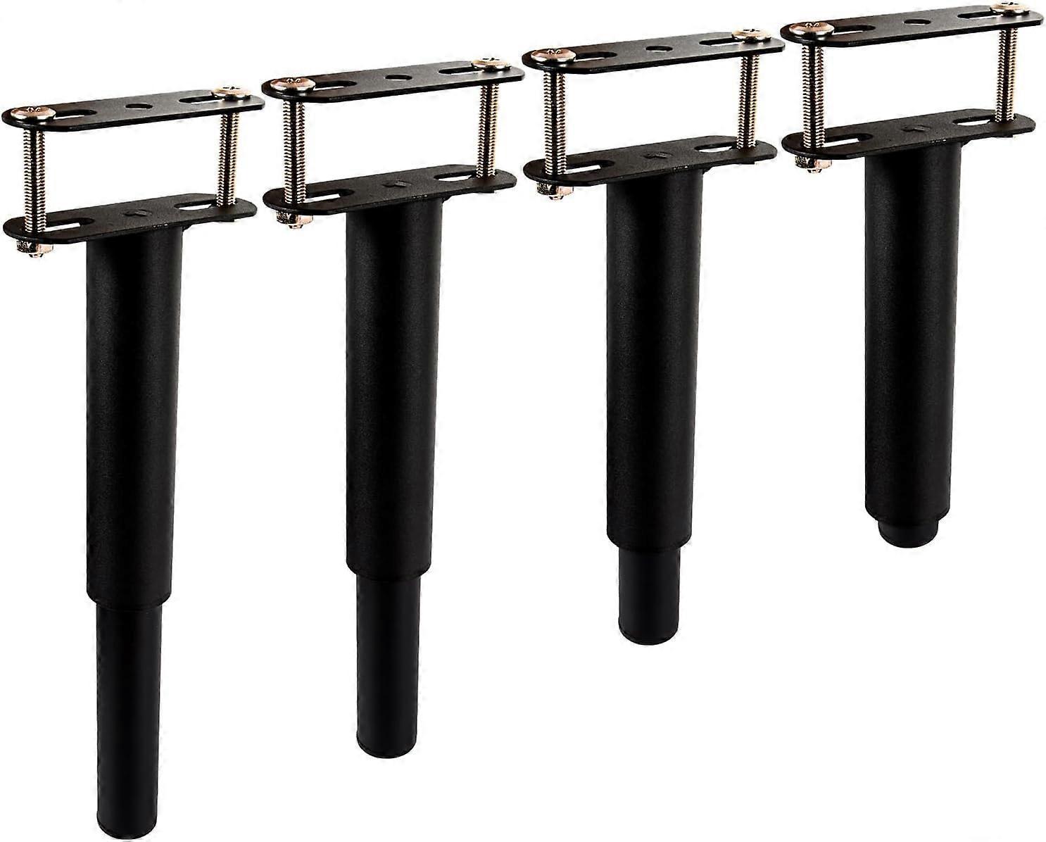 Verstellbare Schrankbeine 7–13 Zoll, Verstellbare Metallmöbelbeine, 4er-pack T-förmige, Robuste Lattenrost-stützbeine Aus Edelstahl Für Bettrahmen, Di-6 11 Zoll 15 27,5 Cm – Schwarz